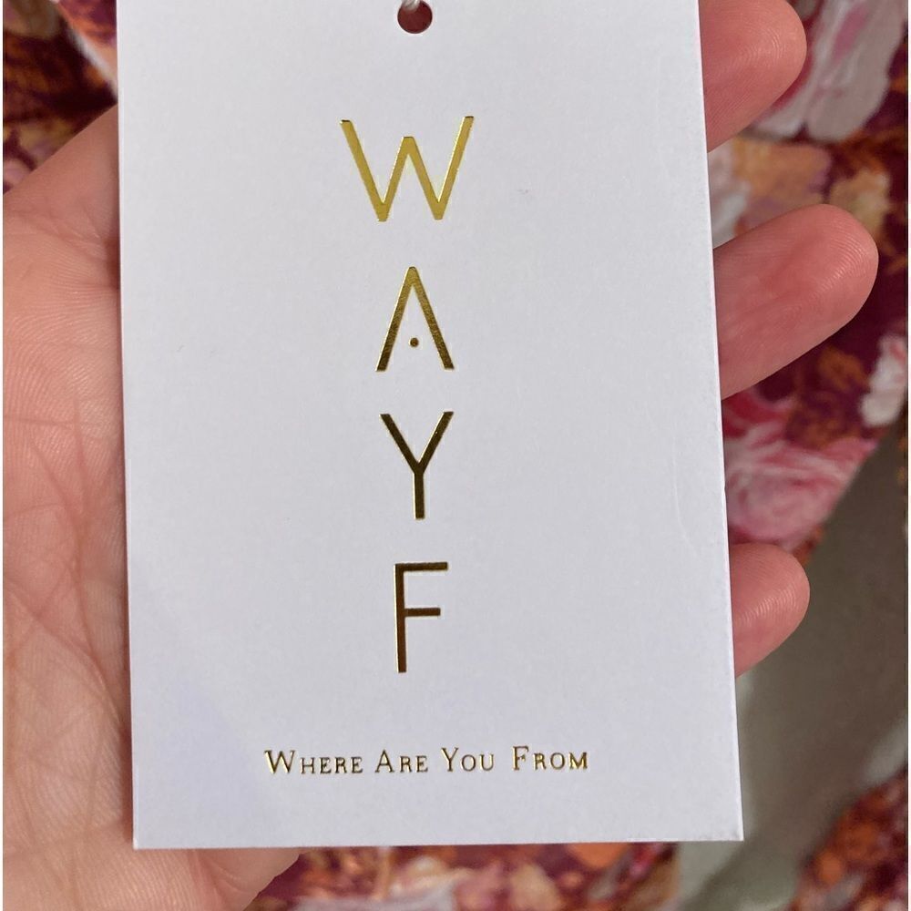 NWT WAYF Asymmetrical Ruched Floral Mini Dress